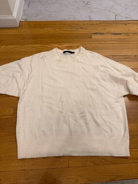 Jenni Kayne Oversized Cream Crewneck Sweater